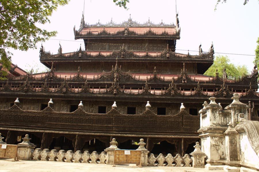 Chia sẻ kinh nghiệm du lịch bụi Myanmar 21 - tu viện Shwenandaw Monastery