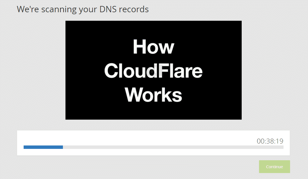 cài đặt dịch vụ Cloudflare 4 - Scan website records