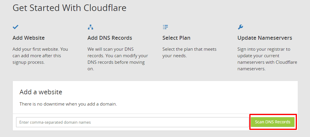 cài đặt dịch vụ Cloudflare 3 - Add website