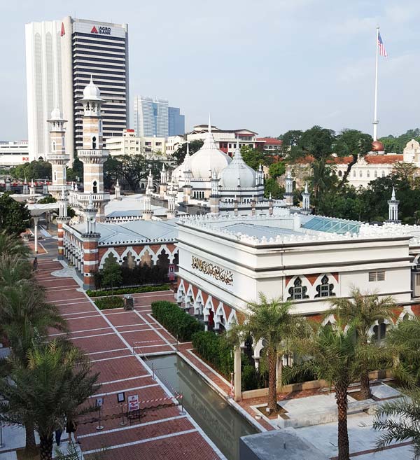 Chia sẻ kinh nghiệm du lịch bụi Malaysia - nhà thờ hồi giáo Masjid Jamek